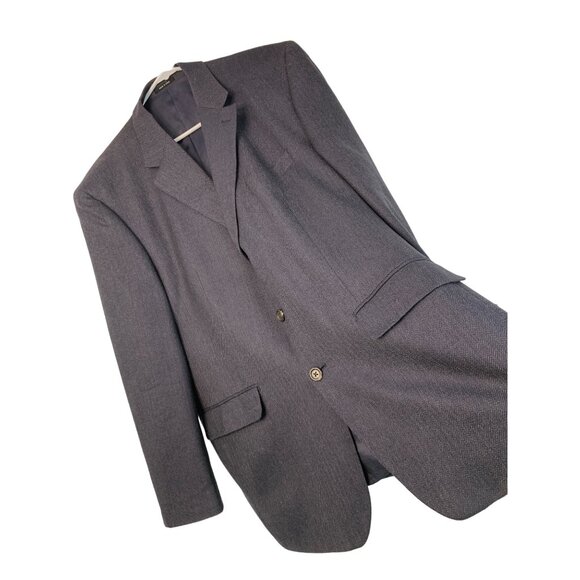 Chaps Men's 44R Gray Blazer 100% Lambswool Classic Fit 3-Button Jacket 7257 - Picture 1 of 8